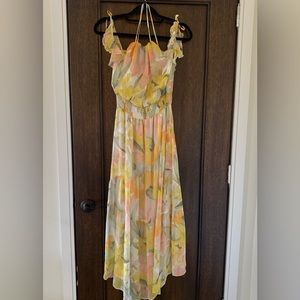 ZARA Floral halter maxi